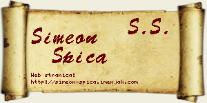 Simeon Špica vizit kartica